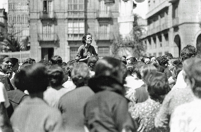 Mitin ocho marzo. Zaragoza 1936